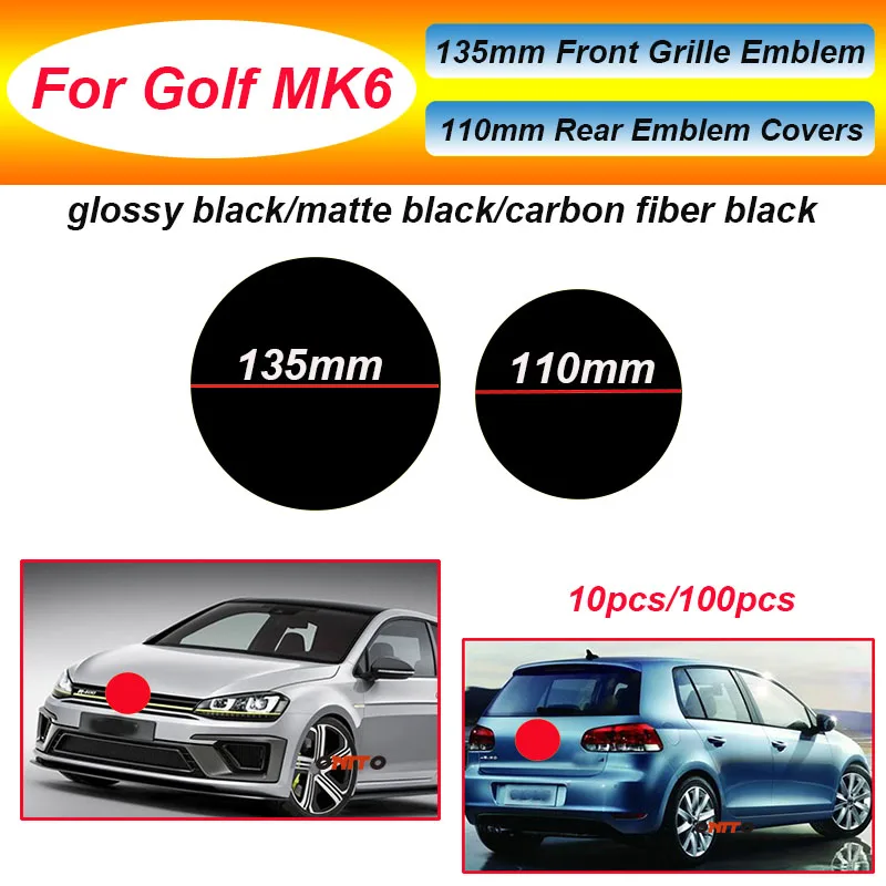 10 шт./100 шт. для Golf MK6 автомобильный Стайлинг 135 мм передняя решетка радиатора