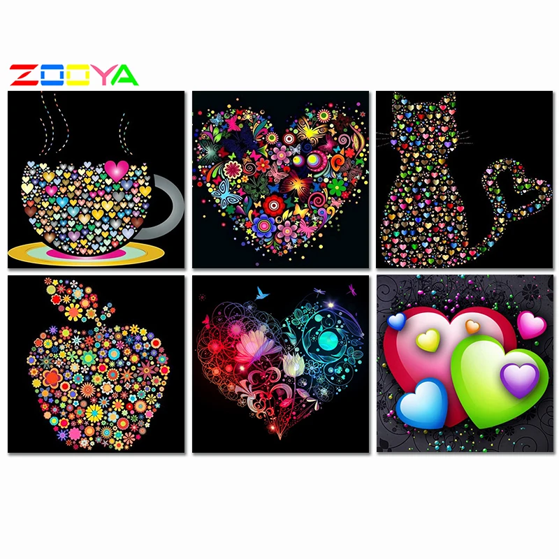 Кристаллы алмазы Сделай Сам Вышивка Геометрическая Любовь 3D полное квадратное