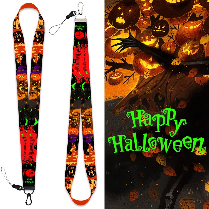 

Anime Keychain All Hallow's Day Key Chain Accessories Lanyards for Phone ID Card Gym USB Badge Holder Rope Fans Gifts Wholesale