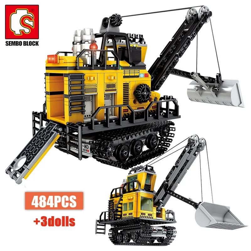 SEMBO 484 шт. город машиностроения для вилочных погрузчиков строительные блоки