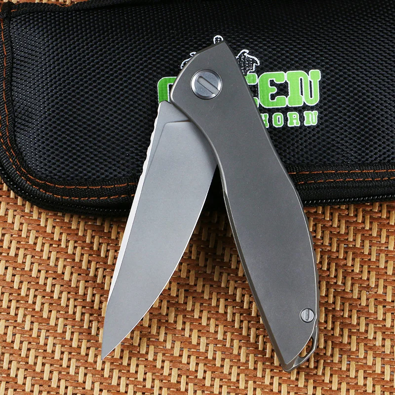 Green thorn NEON ZERO D2 blade + TC4 титановый походный практичный бытовой складной нож для