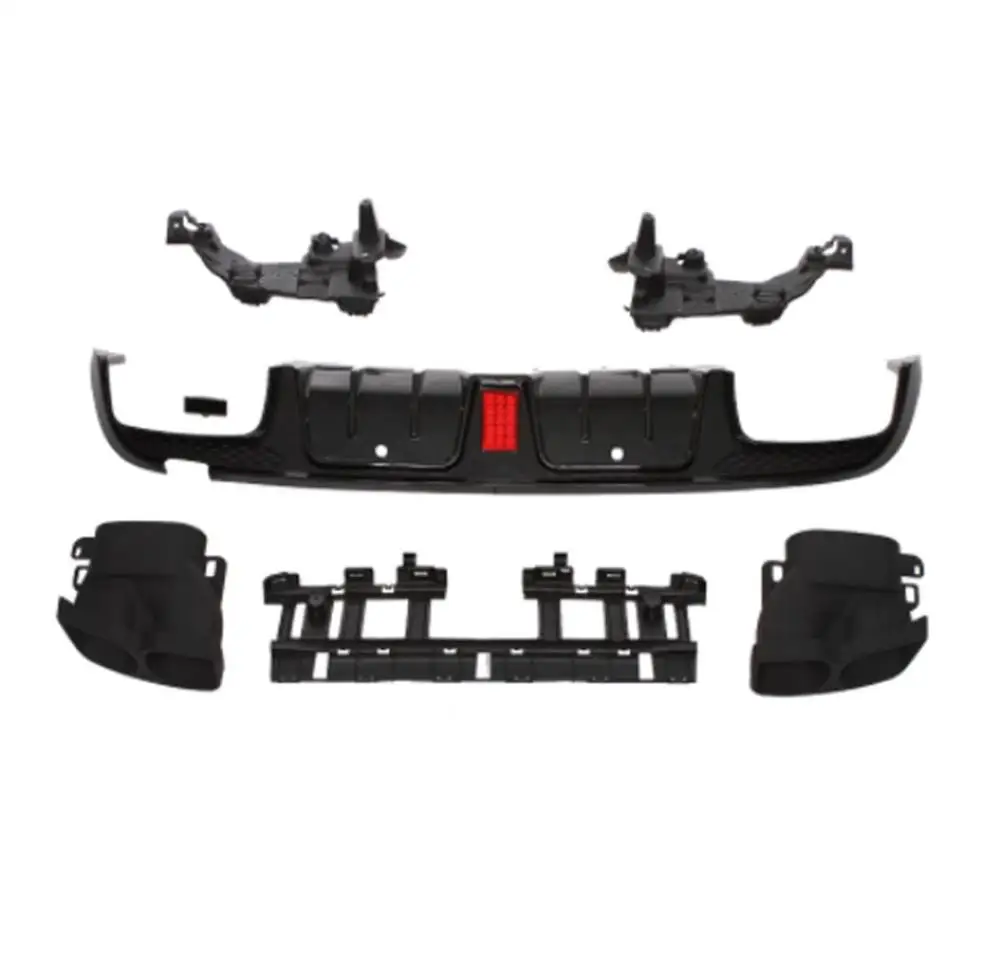 

Rear Bumper Diffuser Lip Spoiler with Exhaust Tips for Mercedes for Benz C-Class W205 C200 C250 C300 C350 C400 C63 2014-2019