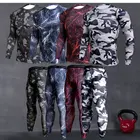 Спортивные комплекты, Мужская футболка с длинным рукавом + штаны, Спортивная тренировочная быстросохнущая одежда, компрессионный костюм для фитнеса, тренажерного зала, комплект из двух предметов для бега