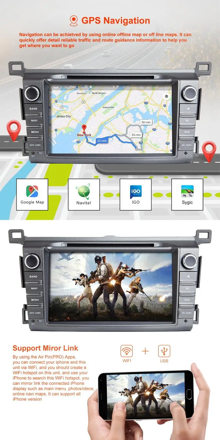 ZLTOOPAI Android 10 автомобильный мультимедийный плеер для Toyota RAV4 2013-2015 Автомобильный GPS