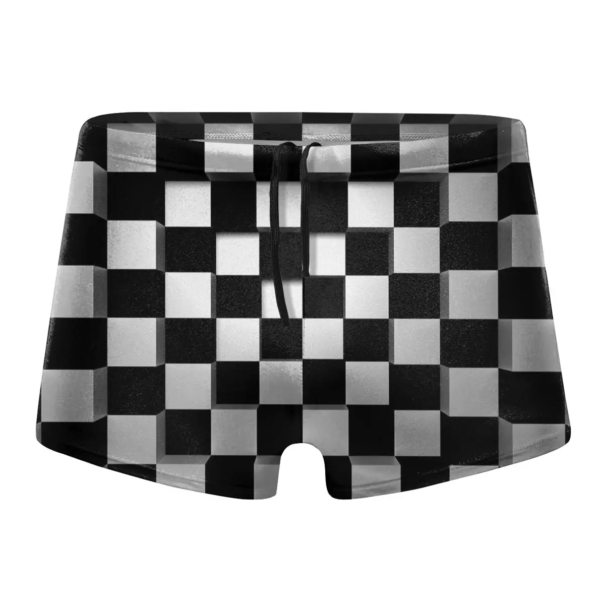 

Мужские пляжные плавки с принтом, черно-белые трусы для плавания, купальный костюм для взрослых, одежда для купания, Летние плавки с принтом