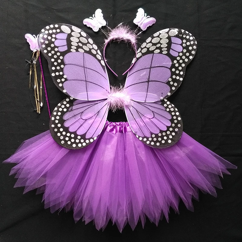 

Children Dance Clothes Coaplay Butterfly Angel Wings Princess Costume Stage Performance Suit Carnival Party Halloween Uniform