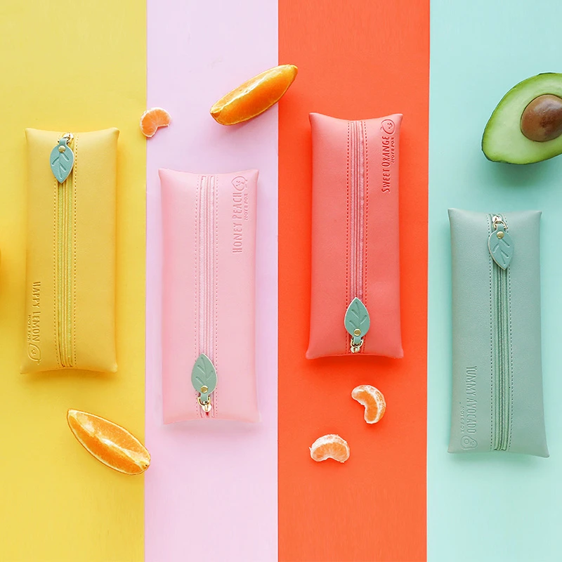 JIANWU 1 шт. чехол для карандашей из полиуретана с фруктовой тематикой пенал большой