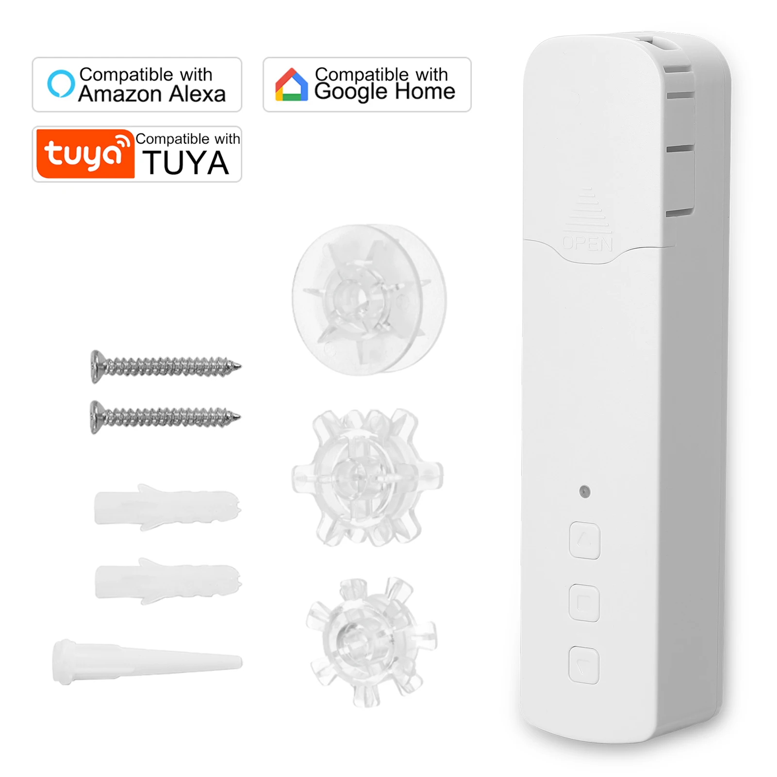 

Tuya WIFI M515EGWT Intelligent Pull Bead Curtain Motor Household Electric Curtain Motors Compatible with Alexa Google Home