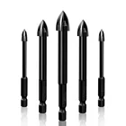 5 шт.компл. Эффективный универсальный сверлильный инструмент сверло из цементированного карбида керамическое кирпичное настенное отверстие электроинструменты аксессуары