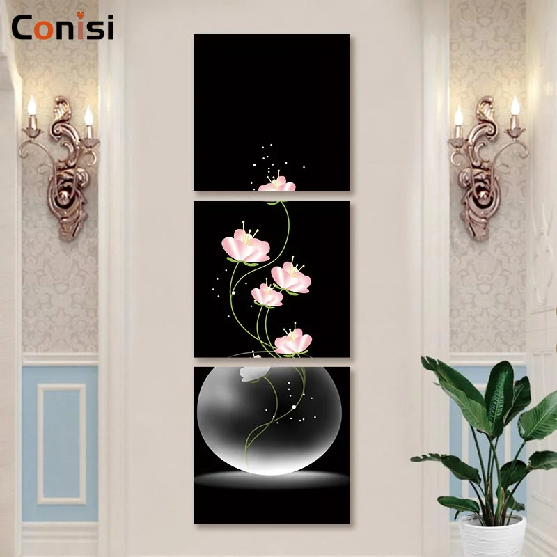 Conisi Скандинавская Цветочная ваза художественные настенные картины на холсте