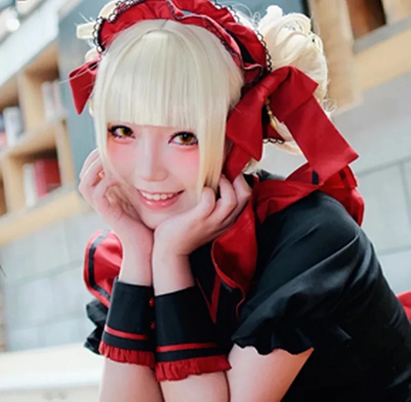 С героями из мультфильма Мой герой Boku без Hero Академия химико Тога Форма платье