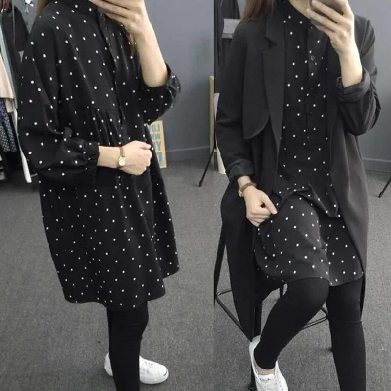 

Женское Короткое платье в горошек, повседневное пляжное платье с рукавами-фонариками, модель 2021 в Корейском стиле на весну и лето