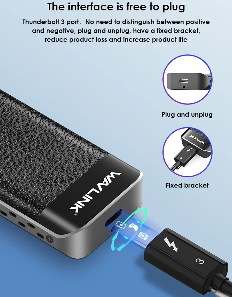 Сертифицированный Intel Thunderbolt™Внешний SSD накопитель 3 NVME USB Type C 40 Гбит/с отличное