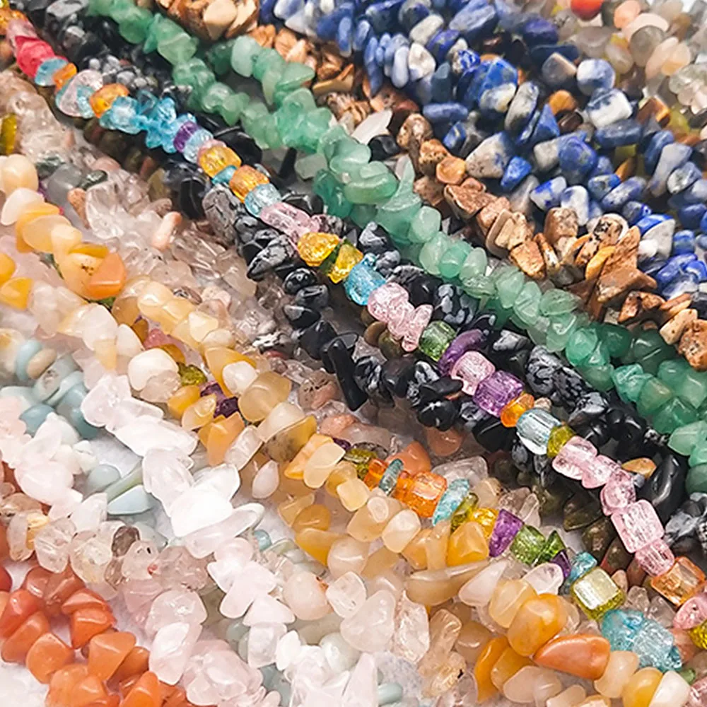 

Potosala 5-8MM 16 Inch Natural Stone Beads Irregular Shape Gravel Bead Amethysts Lazuli For DIY Bracelet Necklace Jewelry Making