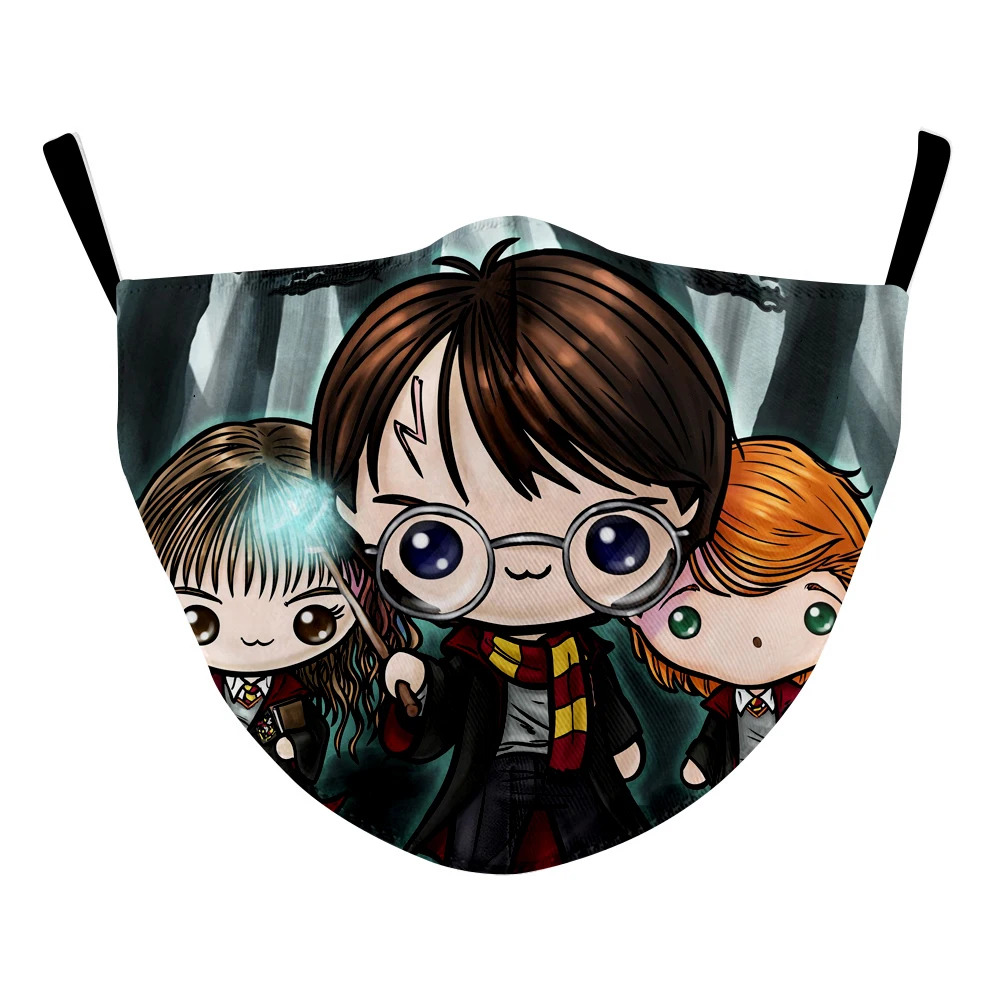 Детская маска с забавным мультяшным рисунком модная для рта 3D принтом взрослых и