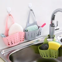 sink hanging drain basket racks adjustable snap button faucet sponge storage organizer bathroom soap case kitchen gadgets tools