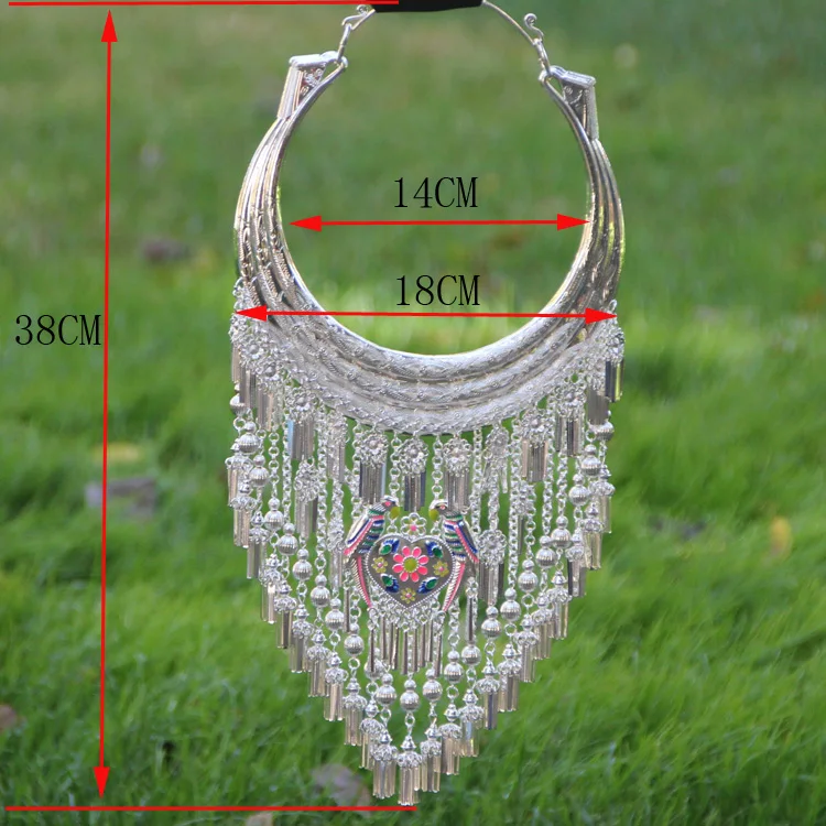 Новинка великолепное серебряное ожерелье Miao 28 моделей аксессуар для выступлений