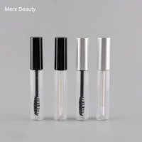 550pcs 10ml clear plastic mascara bottle with silverblack cap empty round lipgloss tubeportable cosmetic packing diy tool