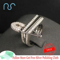 baby xl series triple hoop safety pin ring in white s925 sterling silver luxury ring fashion sparkling lovers woman girl jewelry