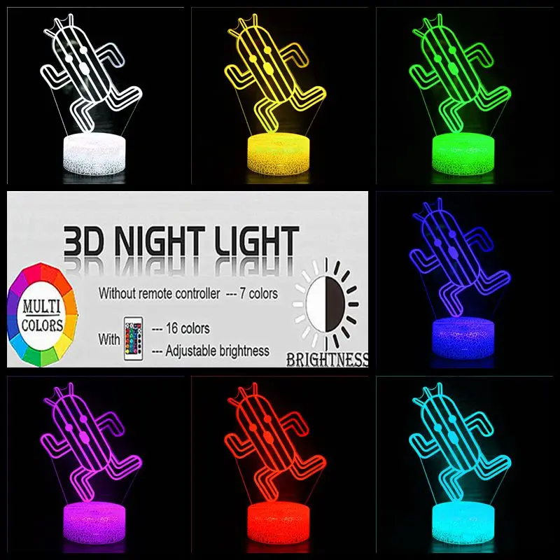 Ночной светильник финальная фантазия 3D сенсорный датчик меняющий цвет