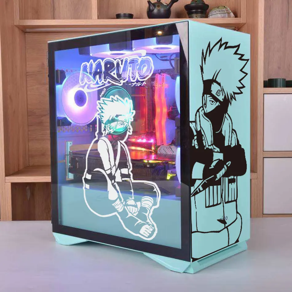 Uzumaki Anime Stickers for PC Case Cartoon Decor Decal ATX Mid Tower Computer Waterproof Easy Removable Hollow Out |