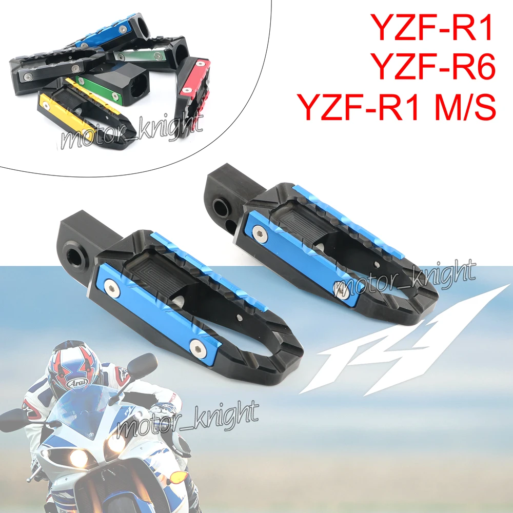 

For Yamaha YZF-R1 R1M YZF-R6 R6S YZF600 CNC Knurled Passenger Footrests Rear Foot Pegs Pedal