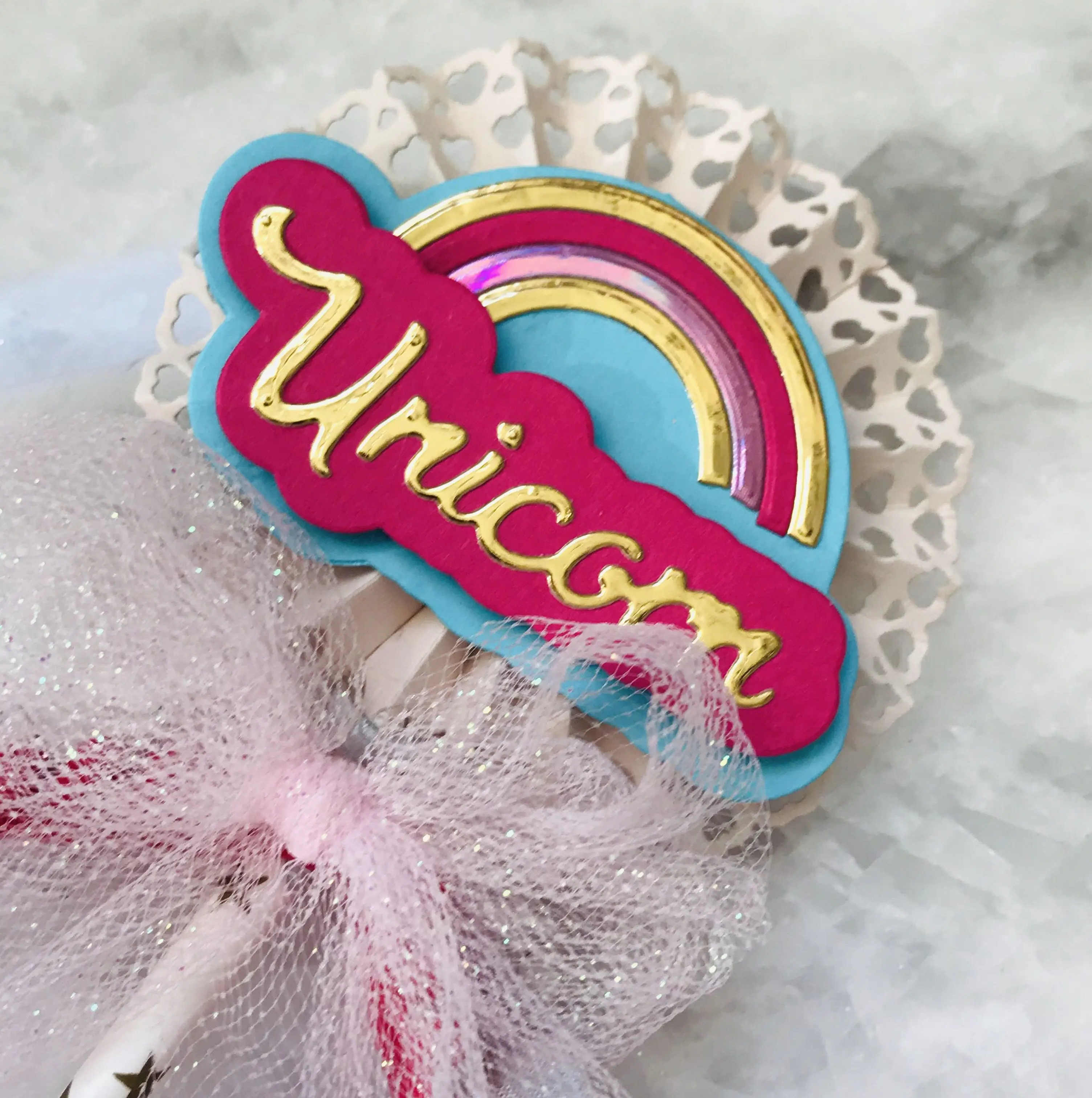 Металлические Вырубные штампы вырубной штамп единорог Радужный пакет Топпер для