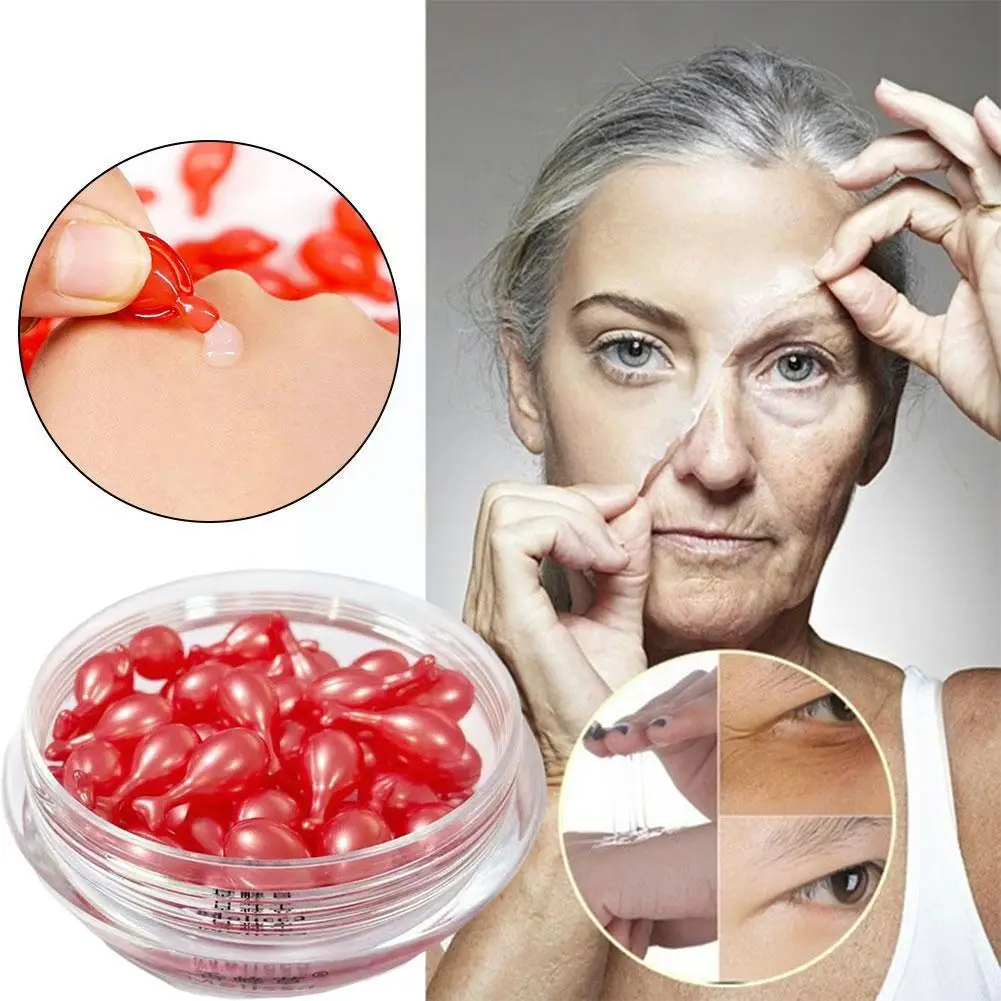 

1 Bottle Caviar Capsules Cream Fullerene Moisturizing Care Skin Skin Anti-wrinkle Capsule Face Cream Serum Lifting Anti-agi R0Q6