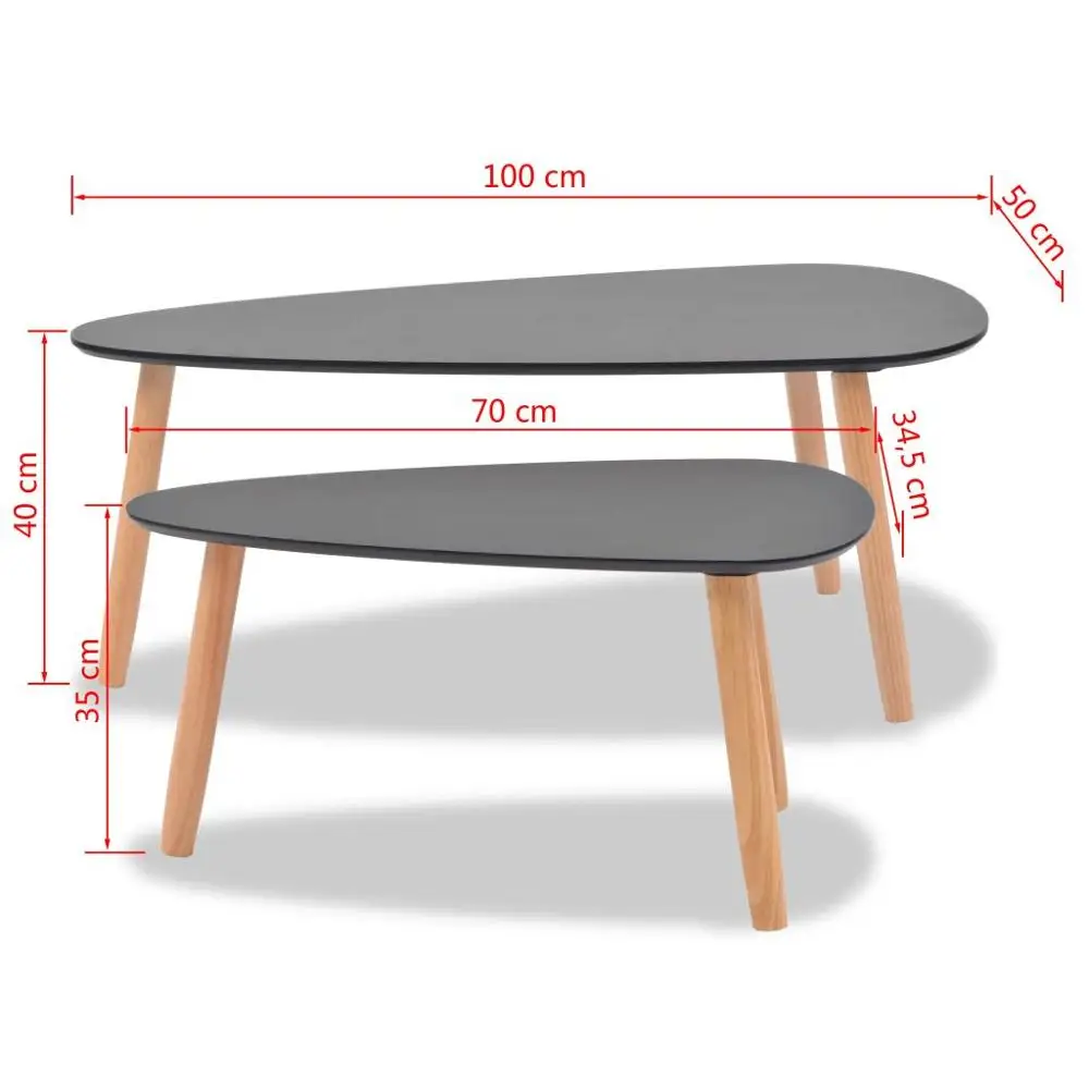 

2PCS Coffee Tables Desk Table for Lounge Room Simple Nightstands Accent Tables For Living Room Home Furniture MDF Tabletop