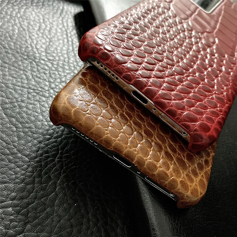 

Crocodile Pattern Fashion Genuine Cow Leather Phone Cover For Huawei Mate 40 Pro Mate30 Shockproof Back Shell Coque Funda