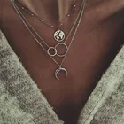 Ожерелье женское многослойное с кисточками, из сплава