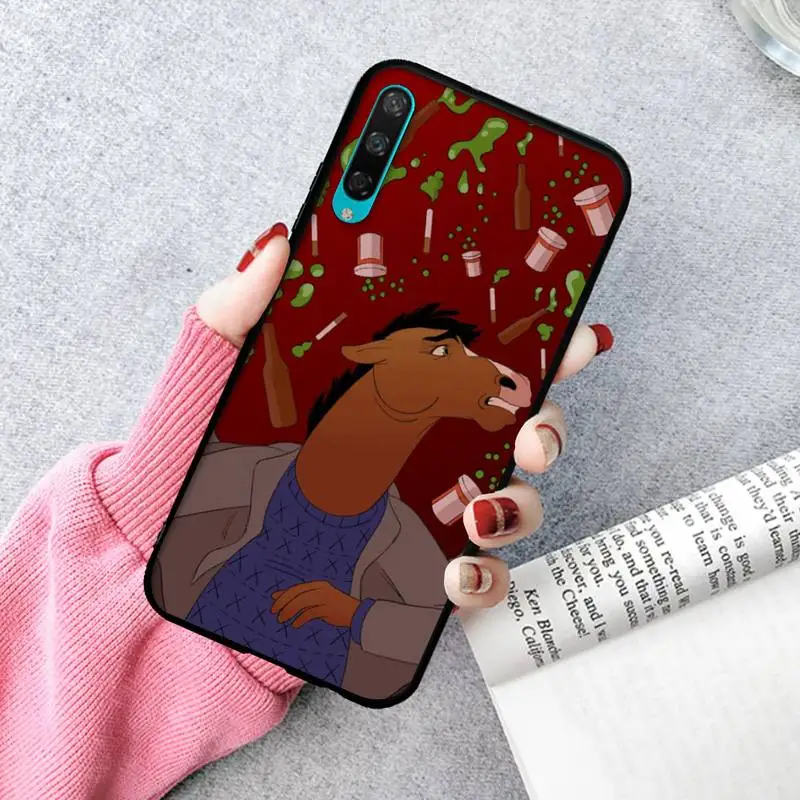 

BoJack Horsemans Black Soft Phone Case For Huawei P20 30 40 Pro Mate 20x 30 40 Pro Nova6 7 Honor 9X 10