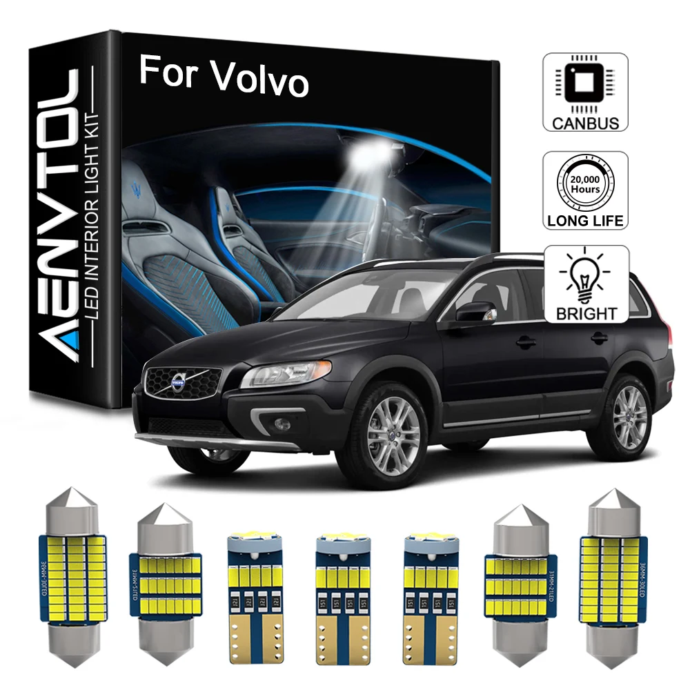 

AENVTOL Canbus For Volvo V50 V60 V70 XC60 XC70 XC90 S40 S60 S70 S80 C30 C70 LED Interior Map Dome Trunk Footwell Door Light Kit