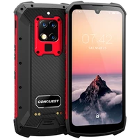 conquest s16 ip68 rugged mobile phone 6 3 inch helio p90 octa core 8gb 256gb 48mp camera android 9 infrared remote control phone
