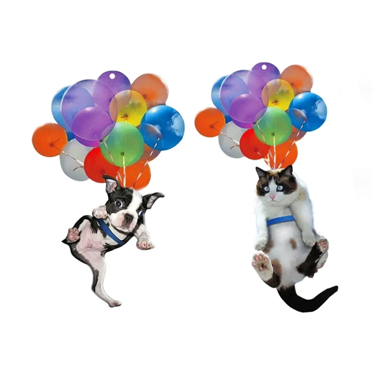 

1pc NEW Cat Car Hanging Ornament With Colorful Balloon Ornament Car Interior Decor Home Decoration Accessories Room Decoration