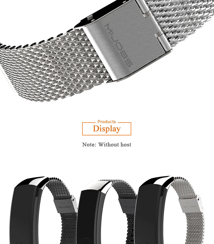 Mijobs для huawei honor band 3 srtap Milan металлический ремешок для honor band 3 ремешок из нержавеющей стали умный Браслет для honor 4 3 Smart