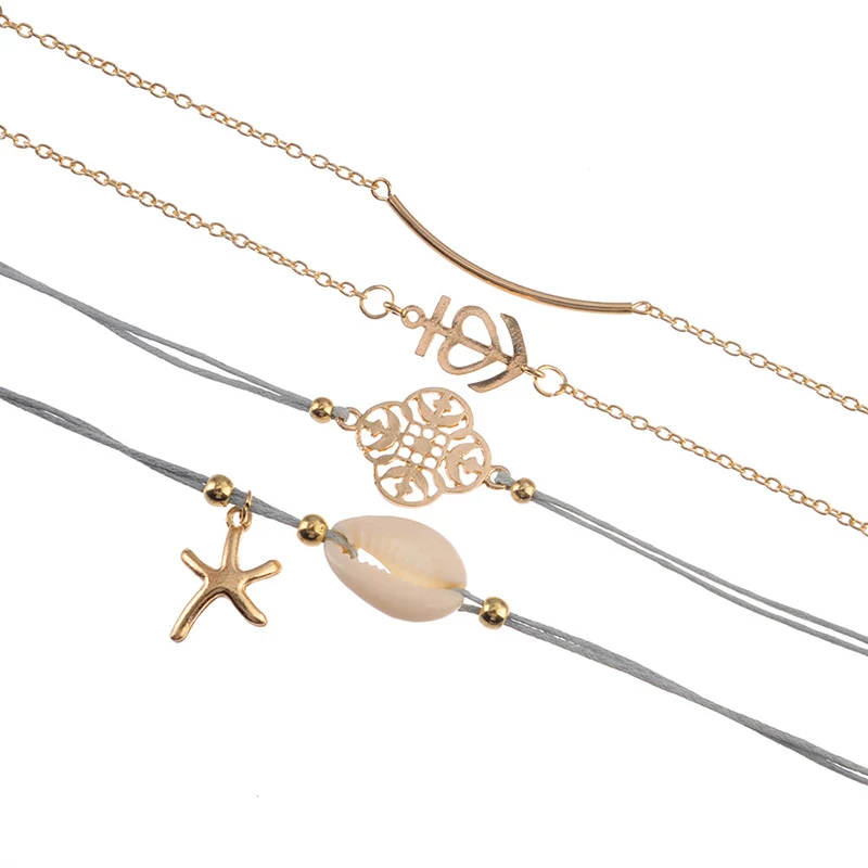 5 шт./компл. Набор браслетов с веревкой розовые бусы слон натуральная морская