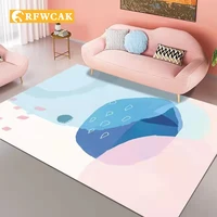 modern minimalist pink abstract girl bedroom carpet ins3d printing decoration bedroom living room baby room dust free mat tatami