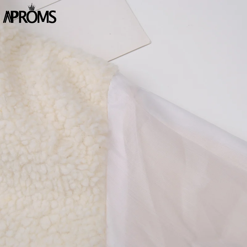 Женская флисовая куртка-Дальнобойщик Aproms цвета хаки с передними карманами, плотное теплое базовое Укороченное пальто, зимняя мягкая Вельветовая короткая женская куртка