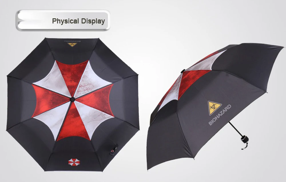 Biohazard Обитель зла, Umbrella корпорация Parapluie Rain men 3 складные ручные Paraguas Hombre новинки