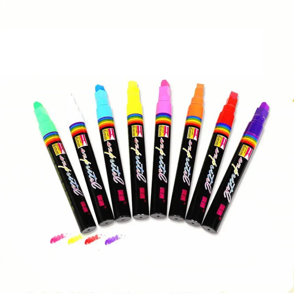 Стираемый маркер ручка для белой/черной доски черные наклейки Светодиодная