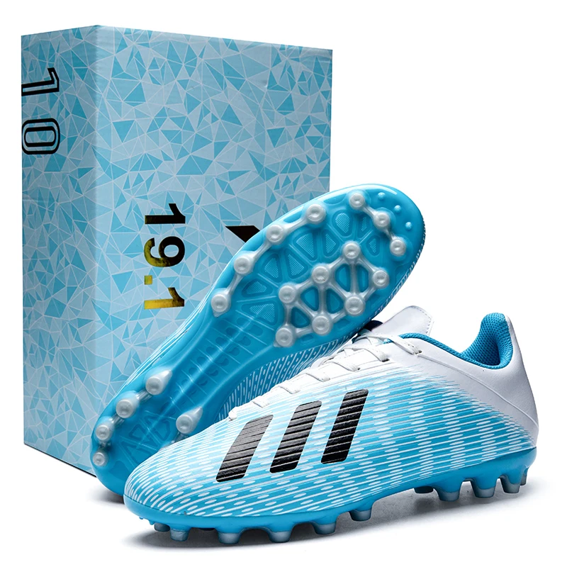 

Full Size Men Soccer Shoes Outdoor Training Kids Football Boots Sneakers Ultralight Non-Slip Sport Turf Soccer Cleats