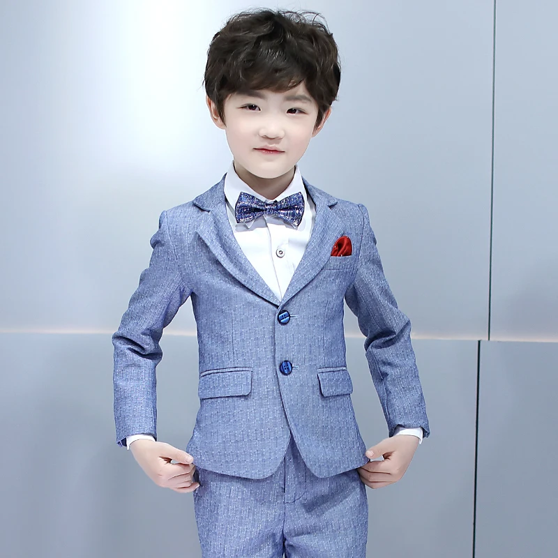

New High Quality Children Spring Autumn Wedding Host Piano Performance Formal Suits Kids Suit Boys For Wedding Size 3-16 Year
