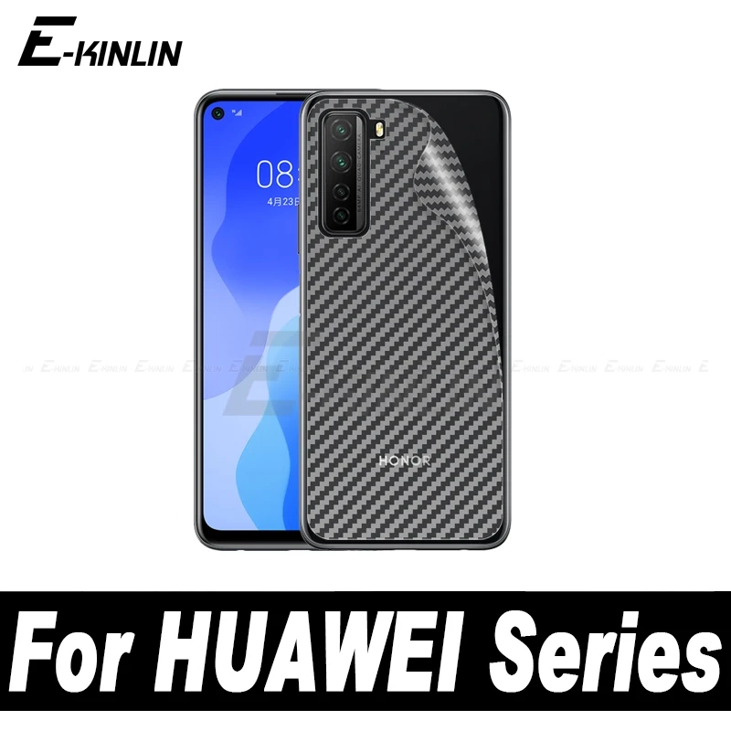 5 шт. 3D задняя крышка из углеродного волокна пленка для HuaWei Honor 30i 30S 20S 20E 10i 30 20 Lite Pro