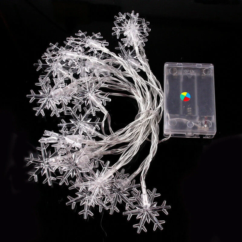 СВЕТОДИОДНАЯ Гирлянда в виде снежинок 2 упаковки 1 5/2/3/5/6/10 м | Лампы и освещение