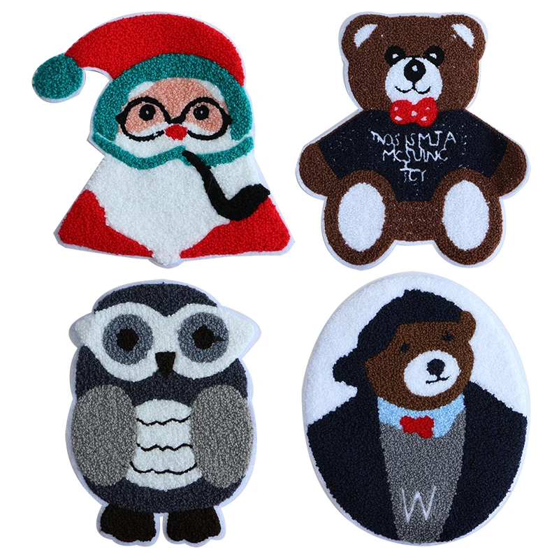 1 шт. Санта Клаус футболка с рисунком Совы и медведя узор вышивка значок