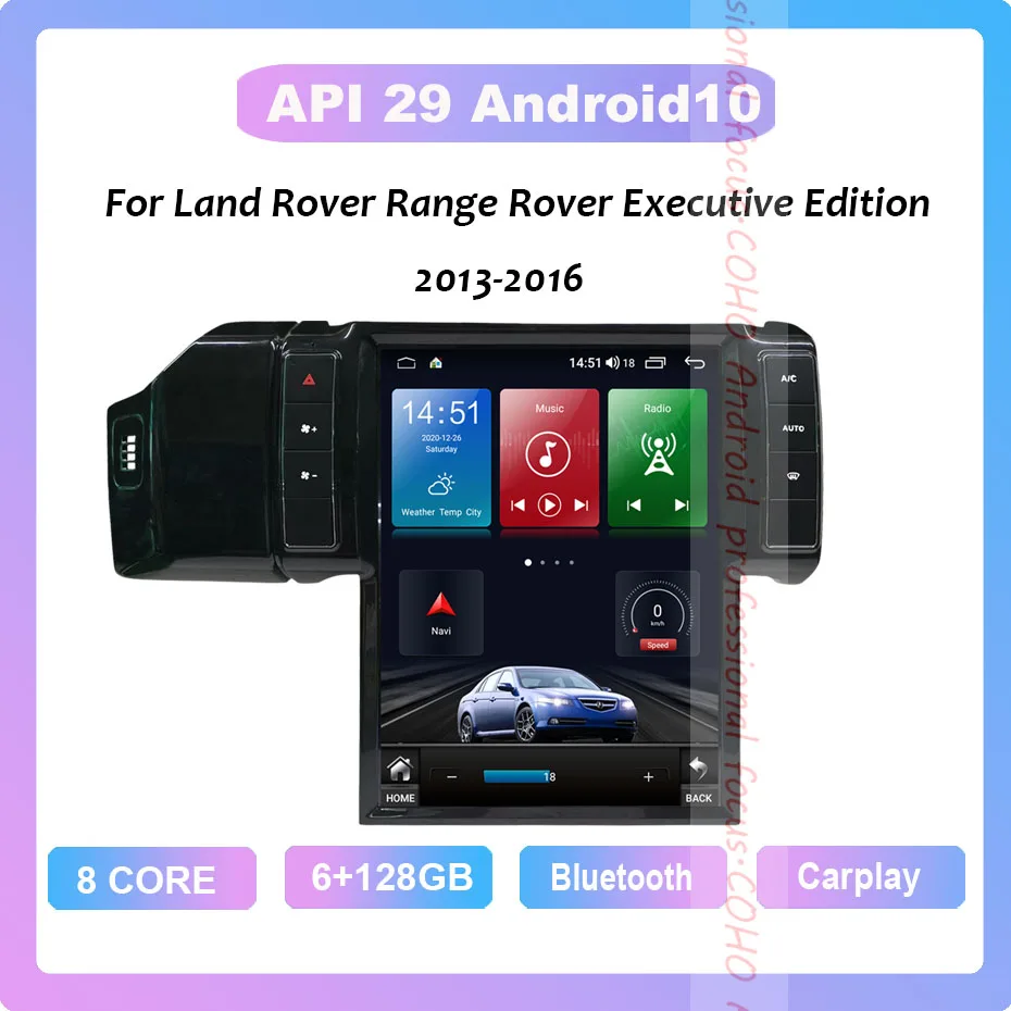 

Автомобильный мультимедийный плеер COHO для Land Rover, Range Rover, 2013-2016, Android 10,0, Восьмиядерный процессор, 6 + 128 ГГц, стереоприемник