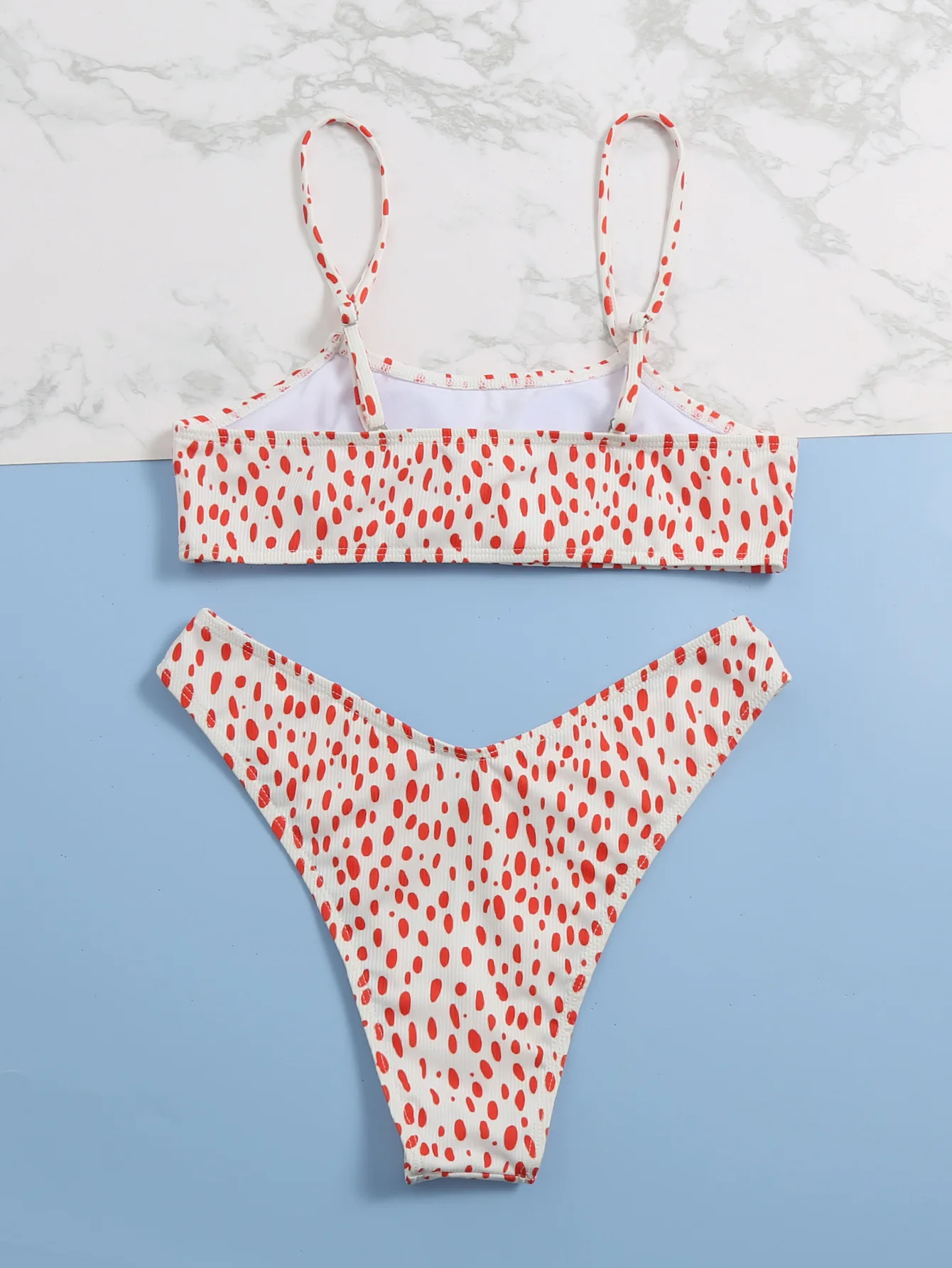 

Sexy Push Up Bikini Set Bandeau Swimwear Women Bandage Swimsuit Spaghetti Strap Beach Wear Two Piece Bathing Suit Female Biquini