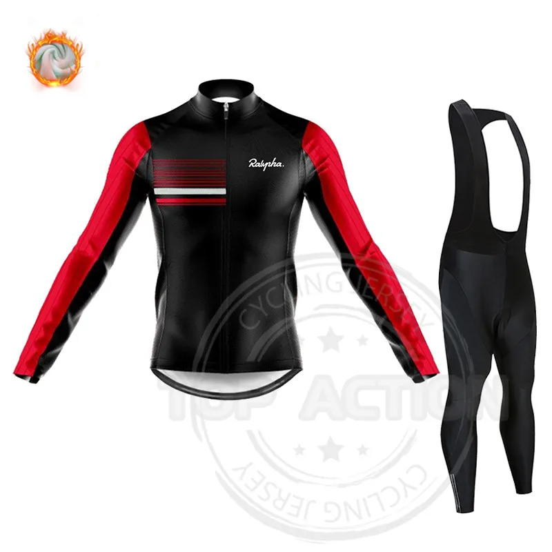 

Зимняя Теплая Флисовая одежда для велоспорта Ralvpha, мужской костюм из Джерси, одежда для езды на велосипеде на открытом воздухе, нагрудник, бр...