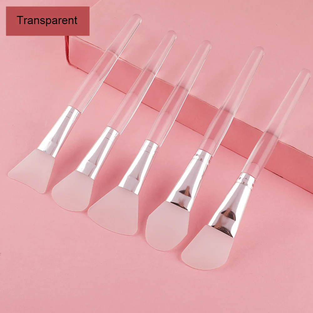 

5pcs Women's Silicone Cosmetic Tool Skin Care Facial Mask Brush Mask Mud Mixing Beauty Brush Diy Soft Tip Silica Gel Tools